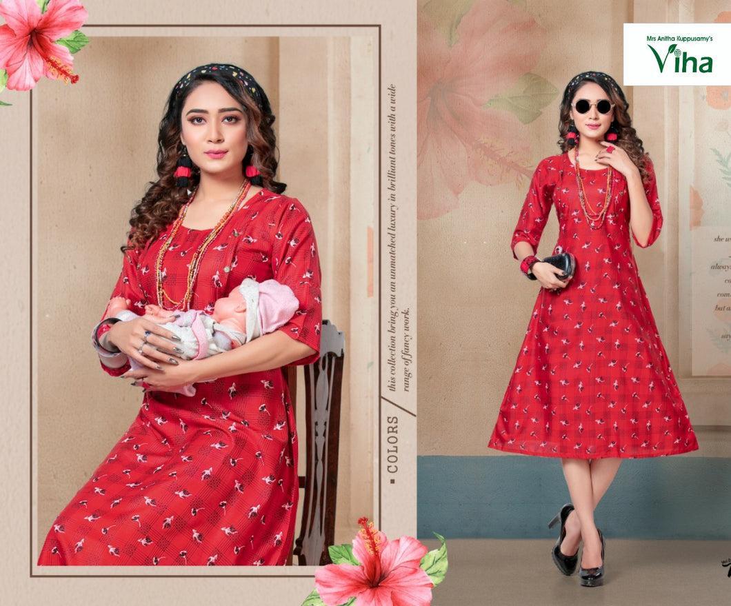 Soulemo Cotton Feeding Kurtis For Wowen With Zippers/Maternity Kurtas (934)  in Palghar at best price by Soulemo - Justdial